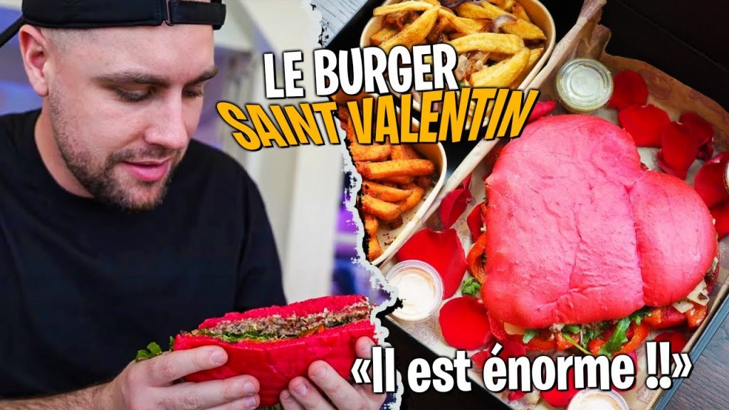 Le youtubeur Valouzz lance un burger spécial Saint-Valentin à partager
